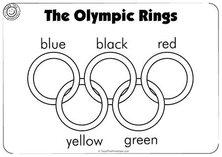 Olympic Rings Color Worksheets