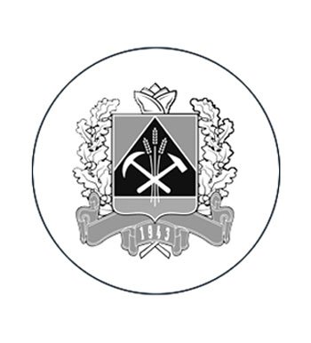 Герб Кемеровской области черно белый