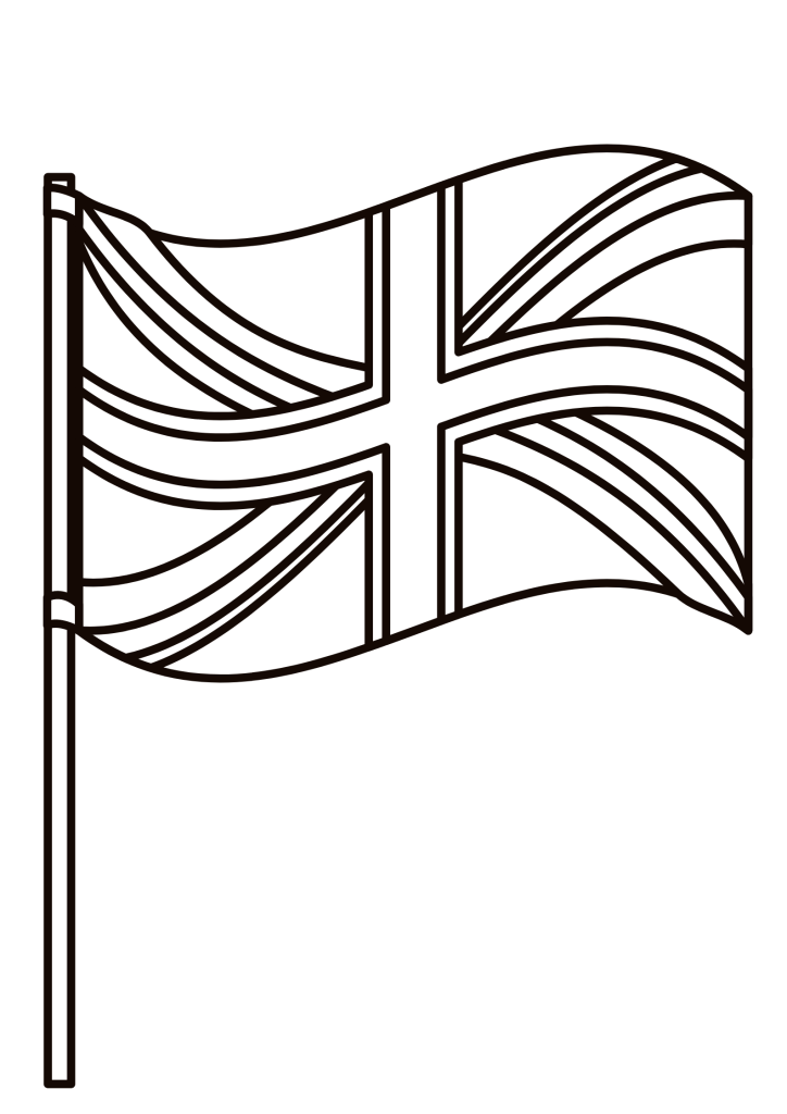 Раскраски Британский флаг скачать и распечатать бесплатно