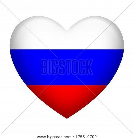 Российский флаг в виде сердца