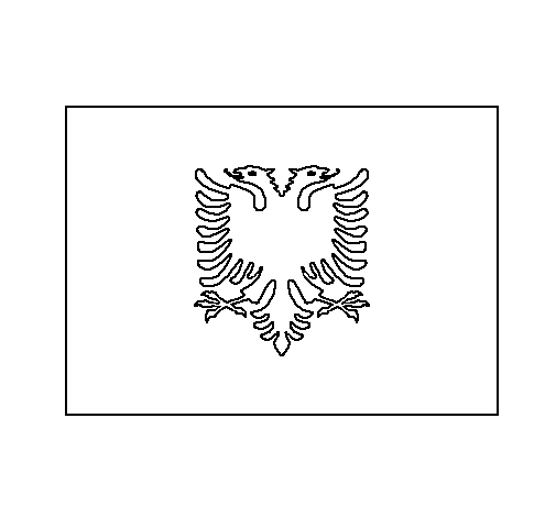 Флаг Албании раскраска