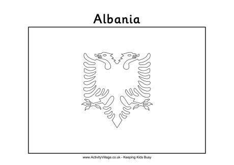 Флаг Албании раскраска