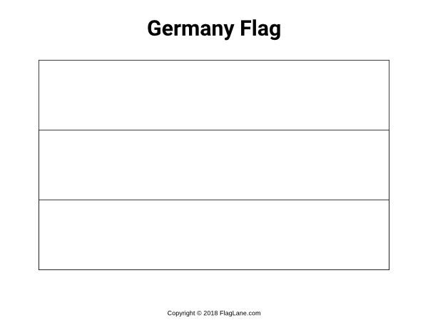 Флаг Германии для раскрашивания