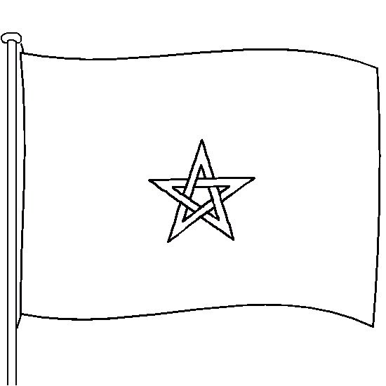 Flag Morocco раскрасках