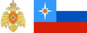 МЧС флаг и эмблема