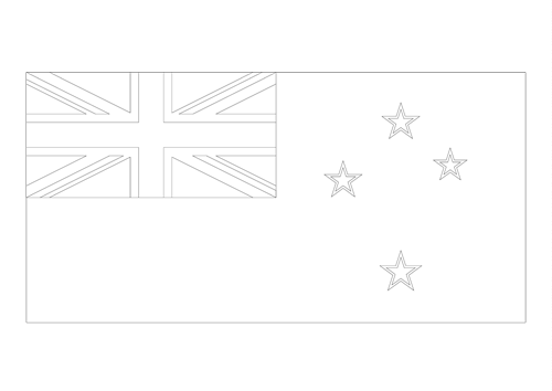 Флаг новой Зеландии раскраска