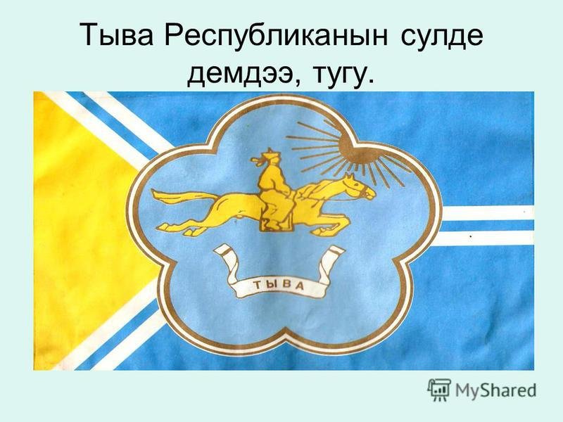 Флаг Республики Тыва 90x135 см из флажной сетки