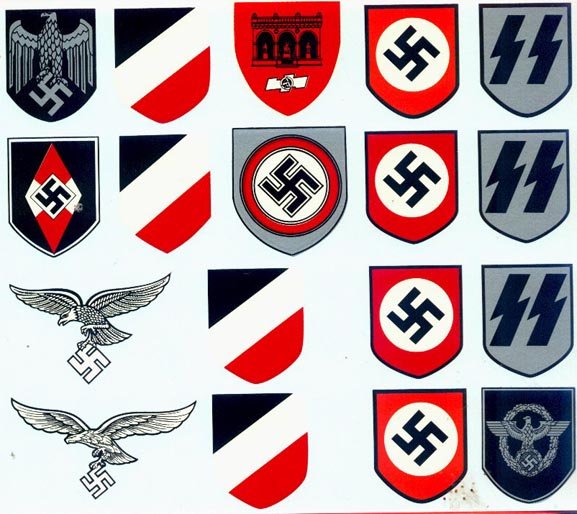 Декали на немецких касках Вермахт