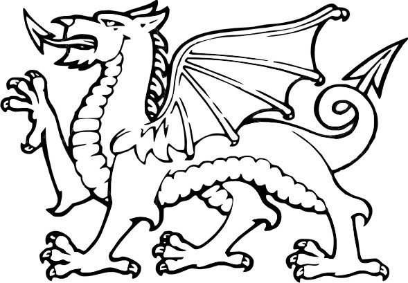 Флаг Уэльса раскраска