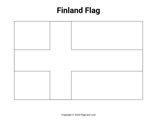Флаг Финляндии раскраска