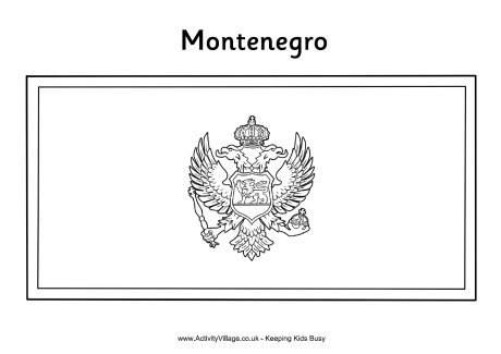 Флаг Черногории раскраска