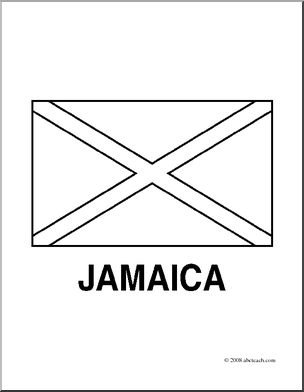 Флаг Ямайки раскраска