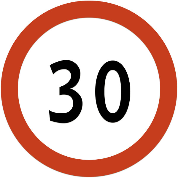Знак ограничение скорости 30