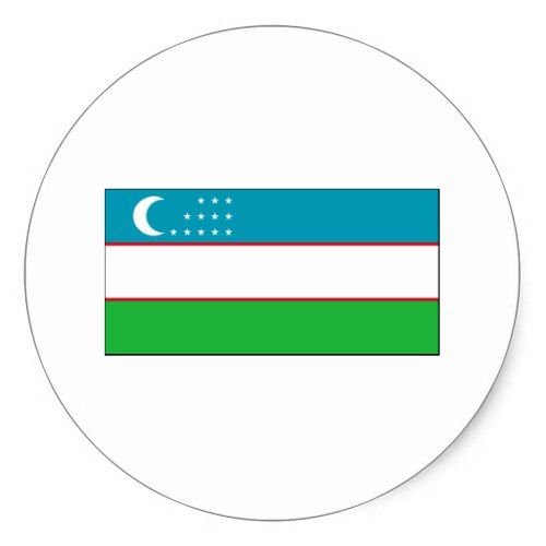 Стикер флаг Узбекистана