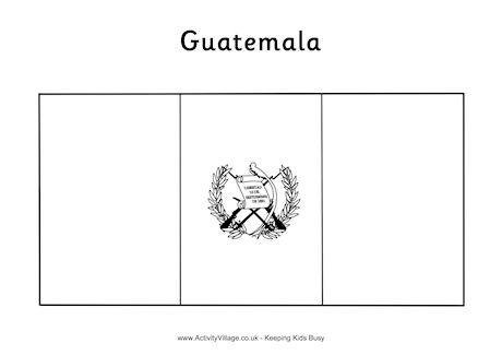 Раскраска флаг Гватемала