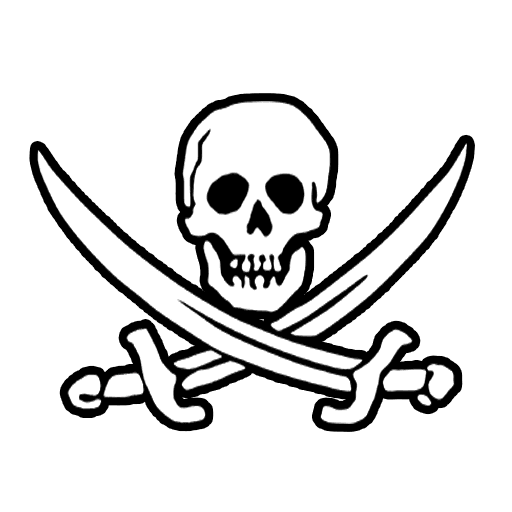 Пиратский знак белый