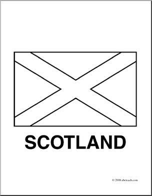 Флаг Шотландии раскраска