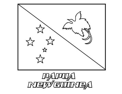 Флаг Папуа новая Гвинея раскраска