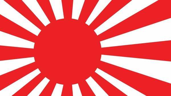 Японский флаг с полосками