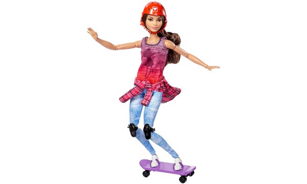 Кукла Barbie безграничные движения скейтбордистка, 29 см, dvf70