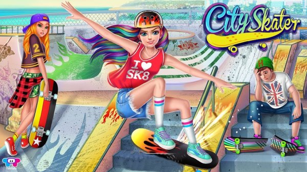 Игра девочка скейтер