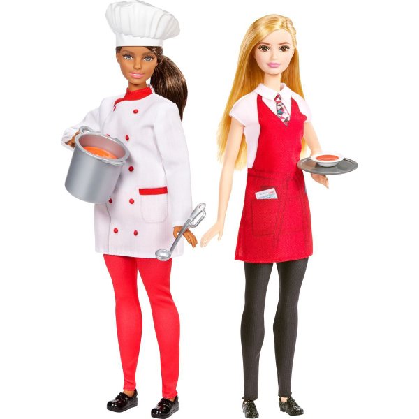 Набор Barbie Барби и друзья кухня повар и официант, fcp66