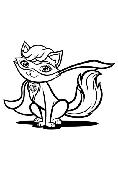 Супер котики раскраска