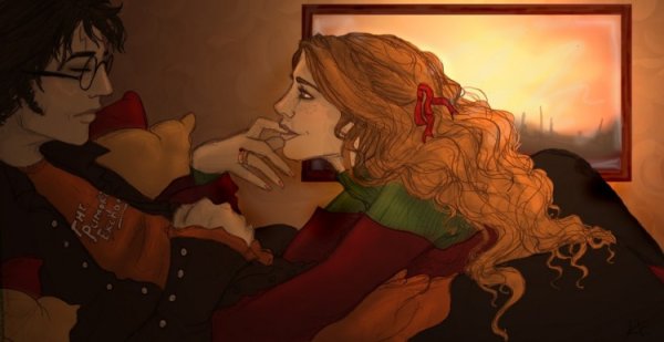 Гарри и Гермиона арт