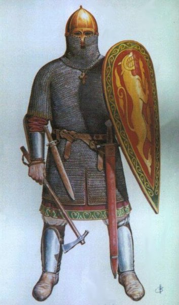 Русский воин-дружинник, 13 век