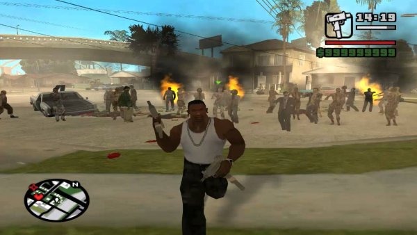 Grand Theft auto San Andreas зомби