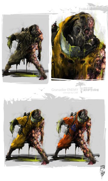 Dead Island зомби концепт арт