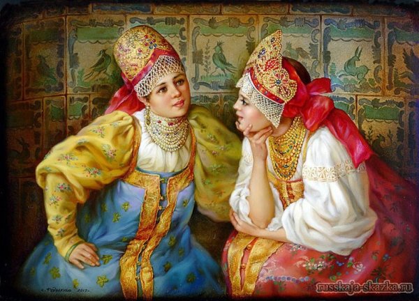 Федоскинская миниатюра Аленький цветочек