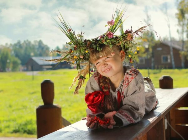 Русские люди в деревне