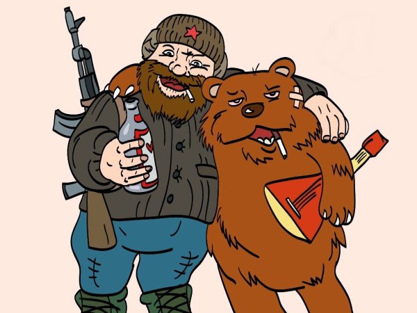 Медведь водка Калашников балалайка