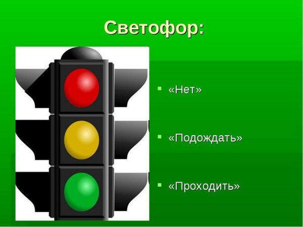 Сигналы светофора для автомобилей
