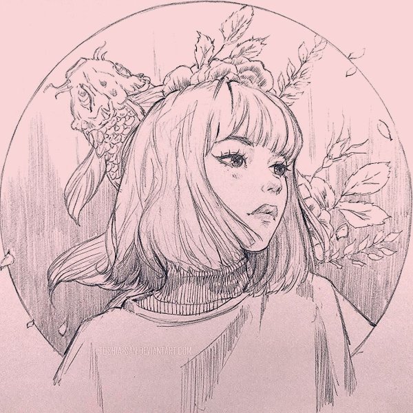 Рисунки для скетчбука девушки