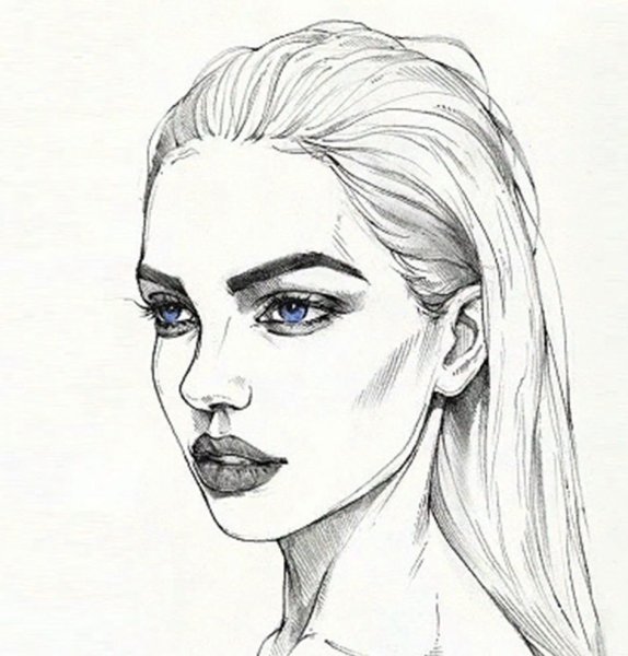 Рисунок девушки карандашом
