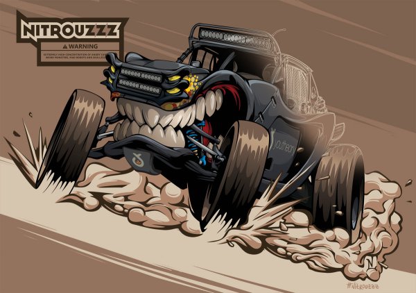 Monster car illustration
