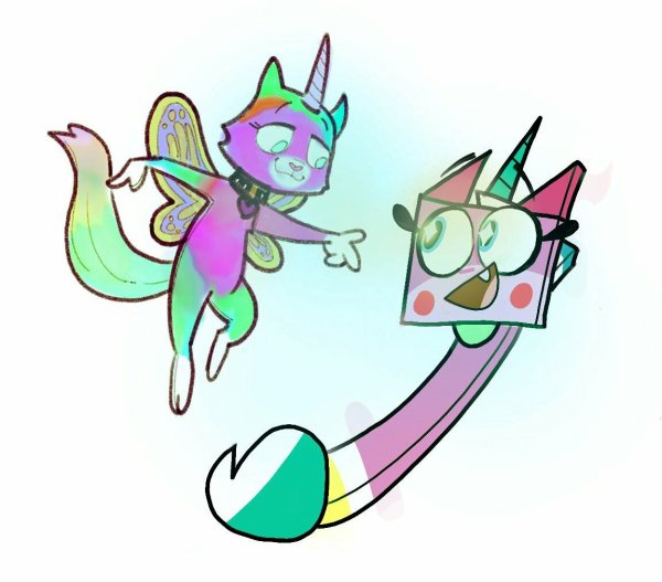 Rainbow Баттерфляй Уникорн Китти