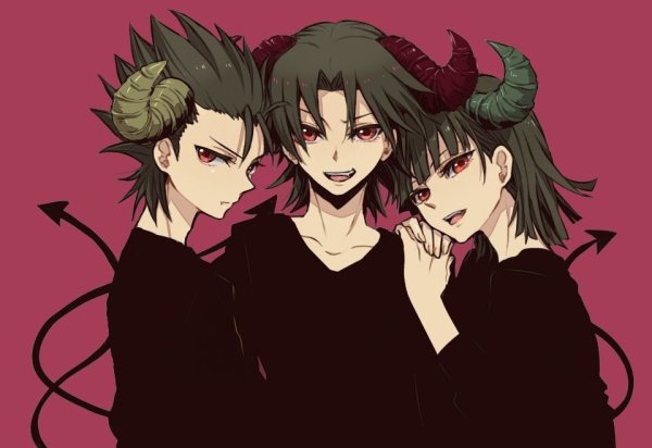 Аниме демон Triplets
