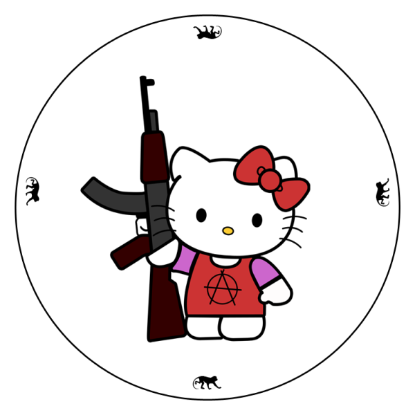 Hello Kitty с автоматом Калашникова