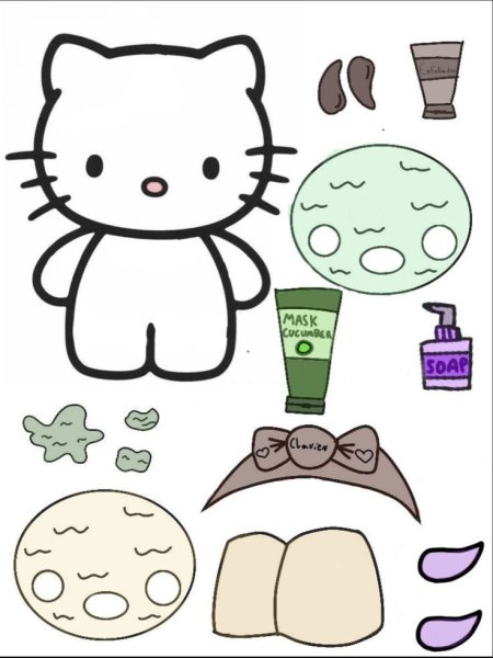 Бумажное hello Kitty бумажное