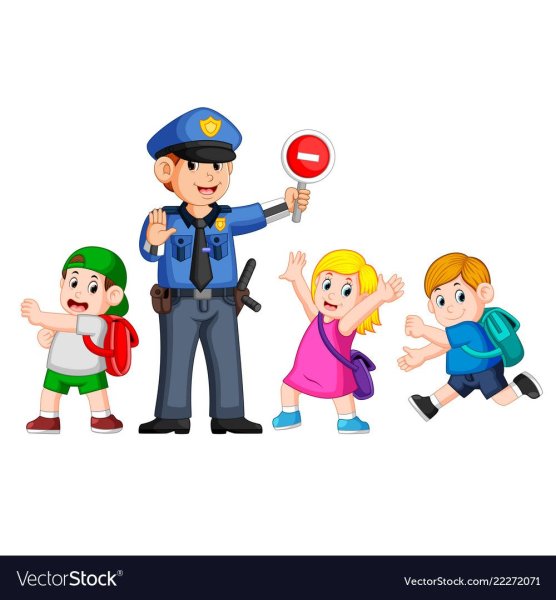 Полиция дети вектор