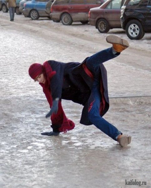Падение на льду