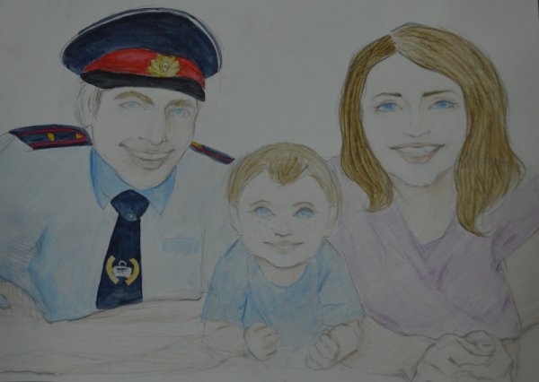 Конкурс рисунков мой папа полицейский