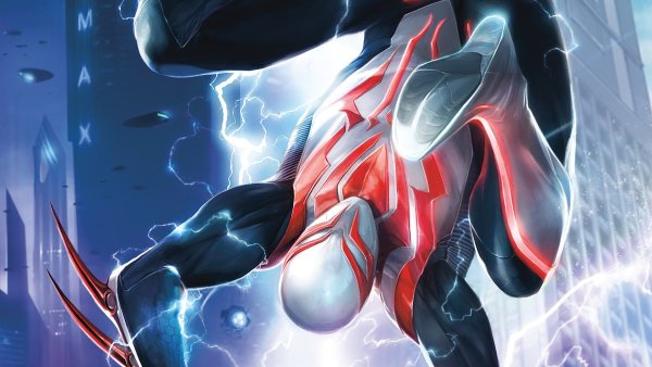 Мигель Охара человек паук 2099 белый