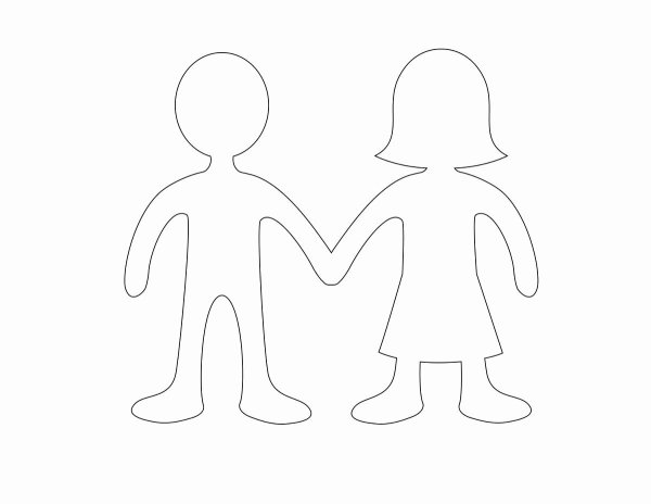 Контур тела человека для детей