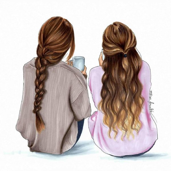 Подруги рисунок
