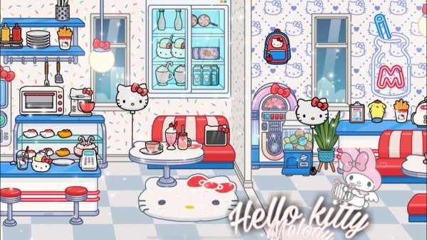 Toca boca мебель Хеллоу Китти