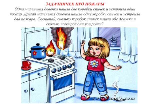 Газовая плита в огне для детей